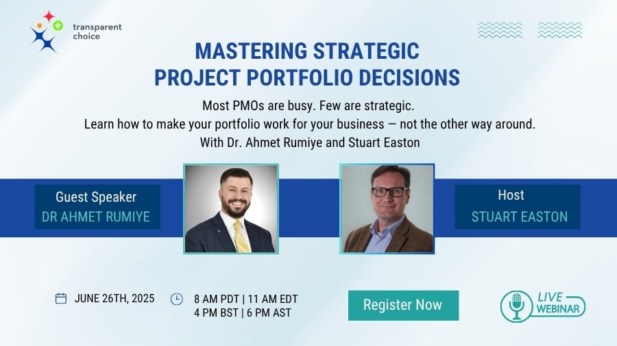 26 June Webinar - Strategic Project Portfolio Decisions with Dr Ahmet Rumiye